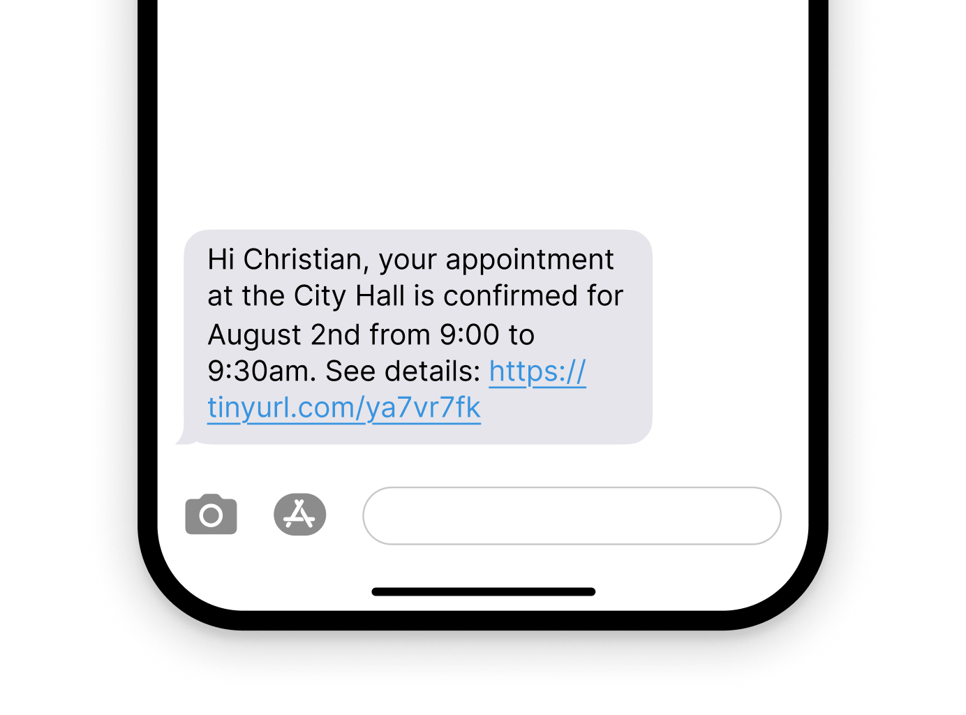 Qminder sends out automated reminder for scheduled appointment