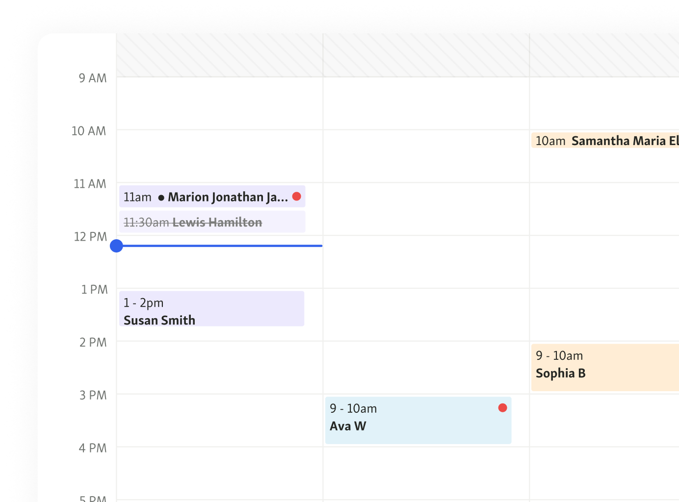 Easily manage appointment with calendar view inside Qminder