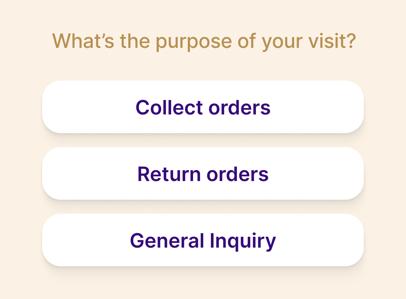 Customer can check in digitally