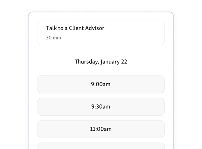 Let your visitors choose time and date to visit you