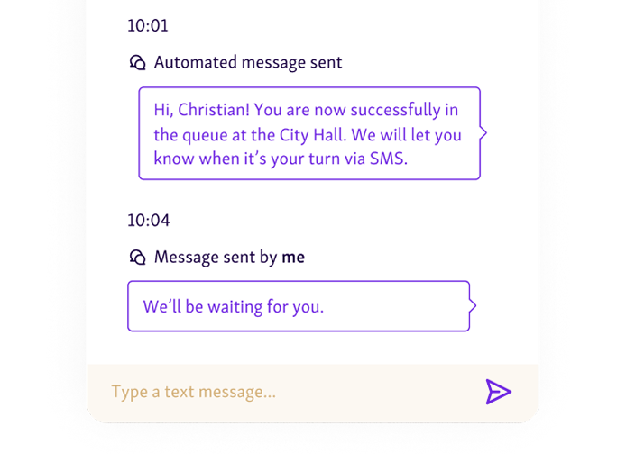 Send automated messages to customers