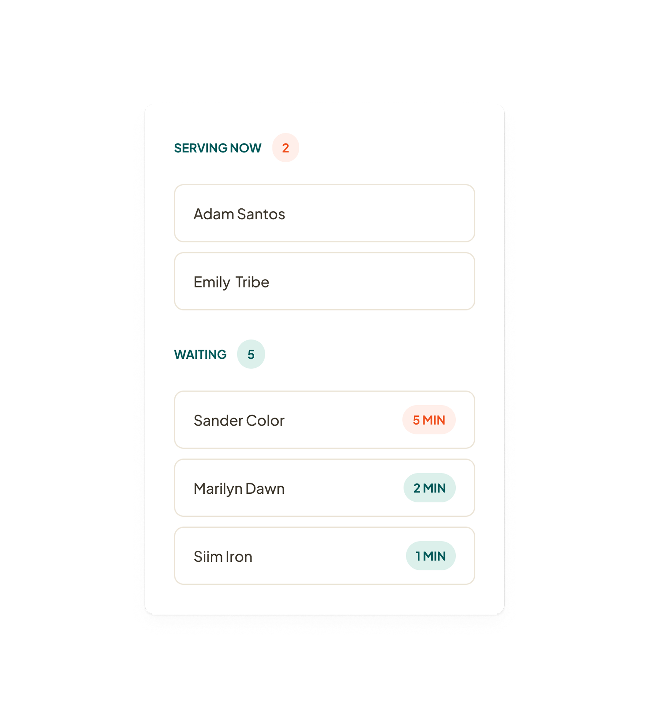 Easily see the virtual queue after visitors check-in