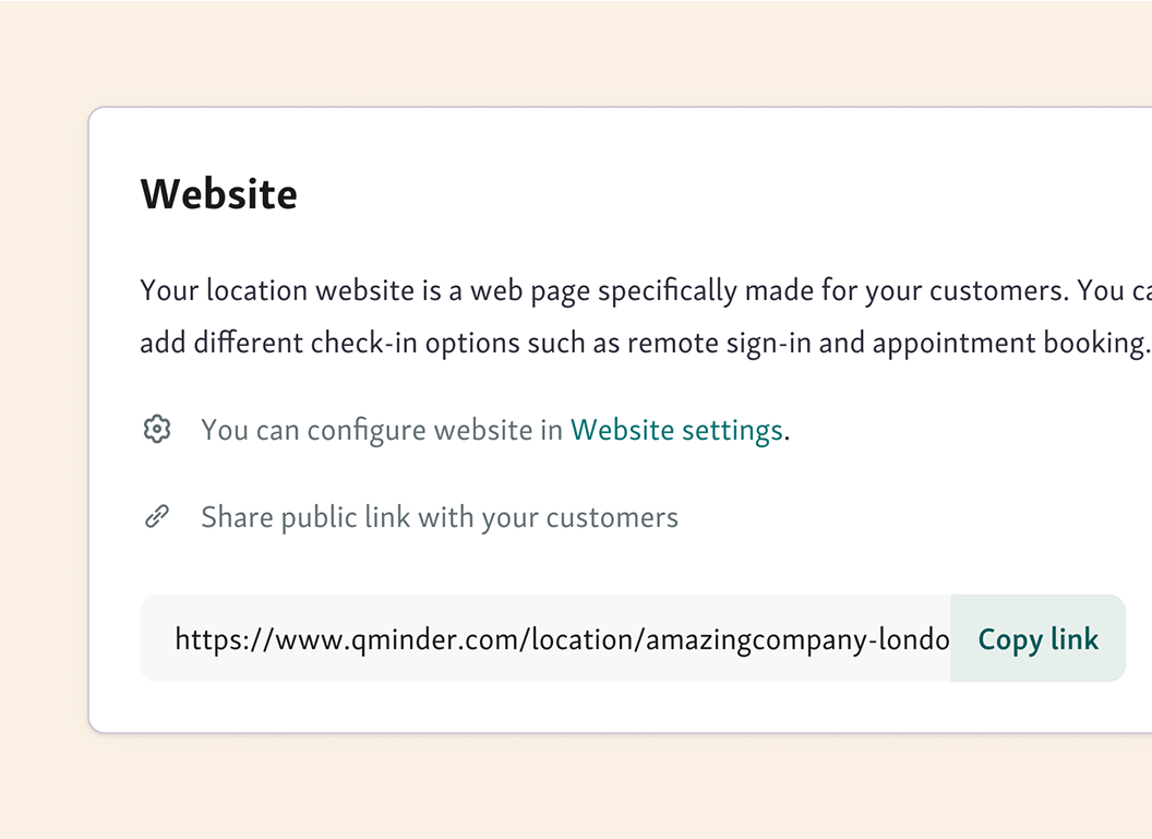 You can create a visitor website to allow for remote sign-in and virtual waitlist
