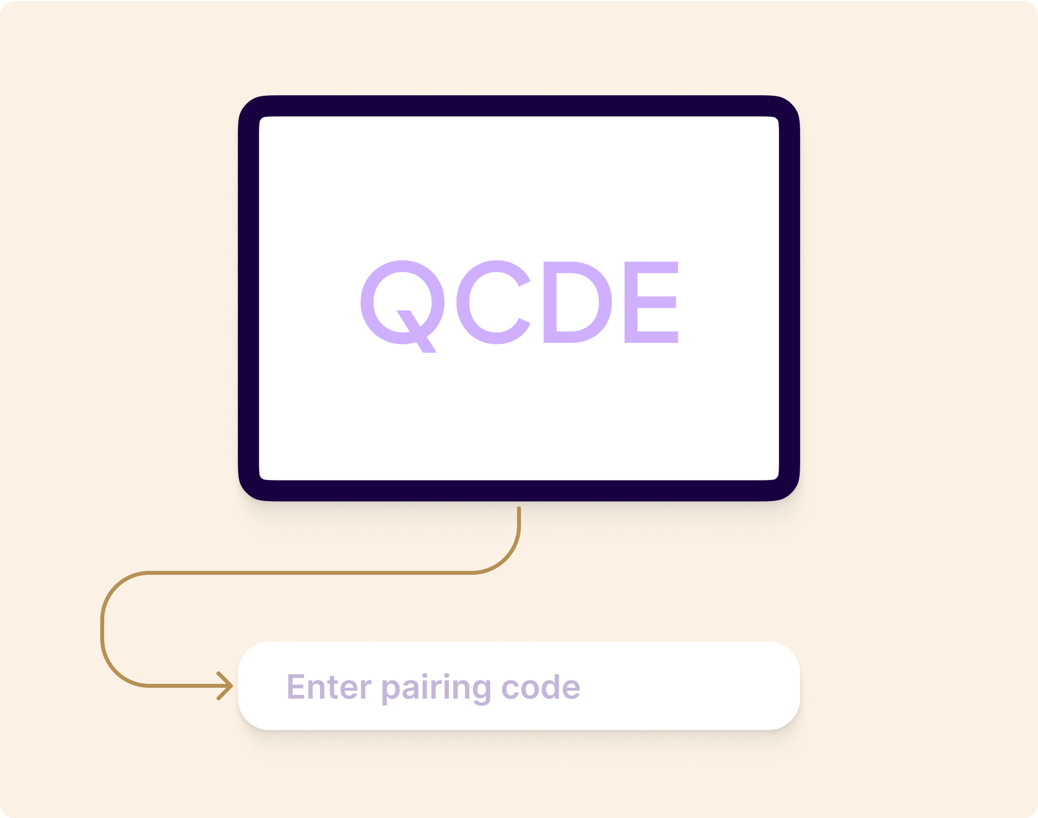 Pair the iPad via the Qminder app