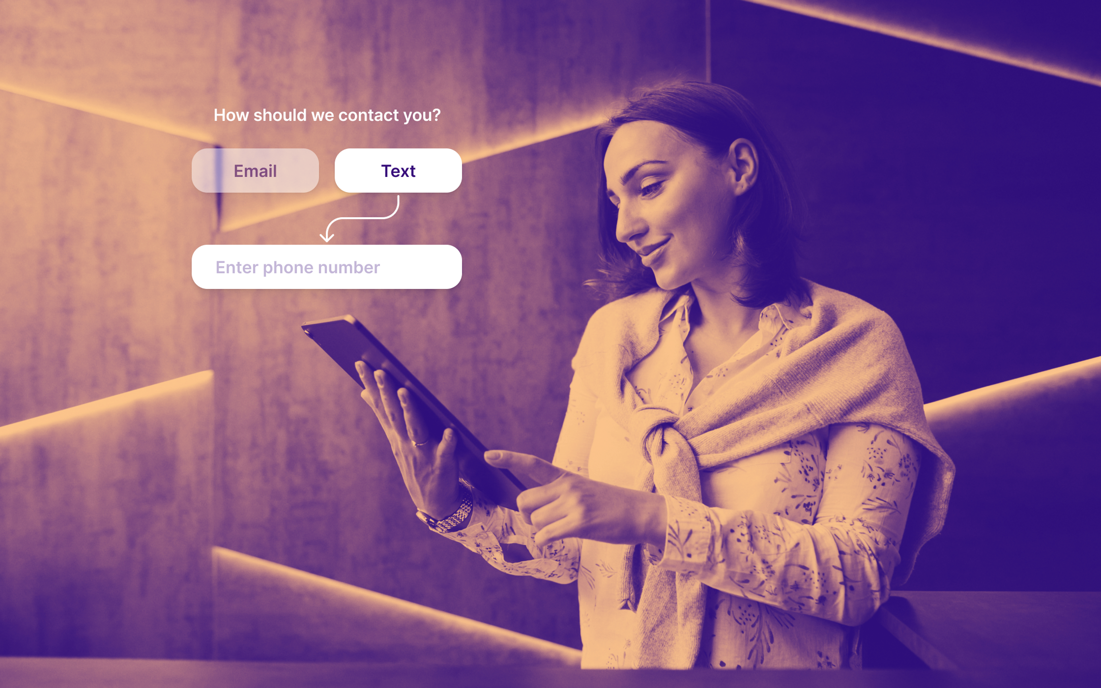Ask your visitors for vital information on iPad