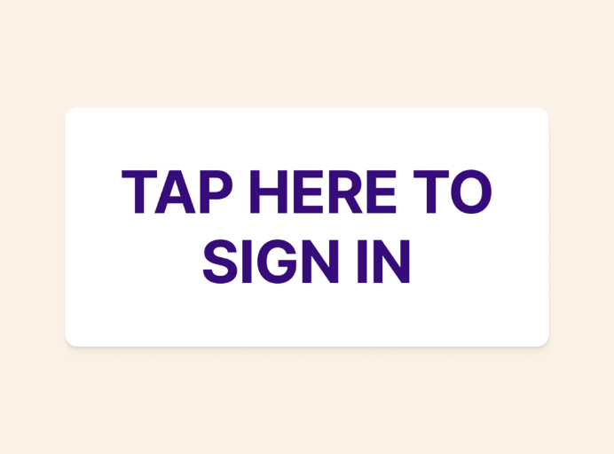Visitors can tap to sign in on iPad