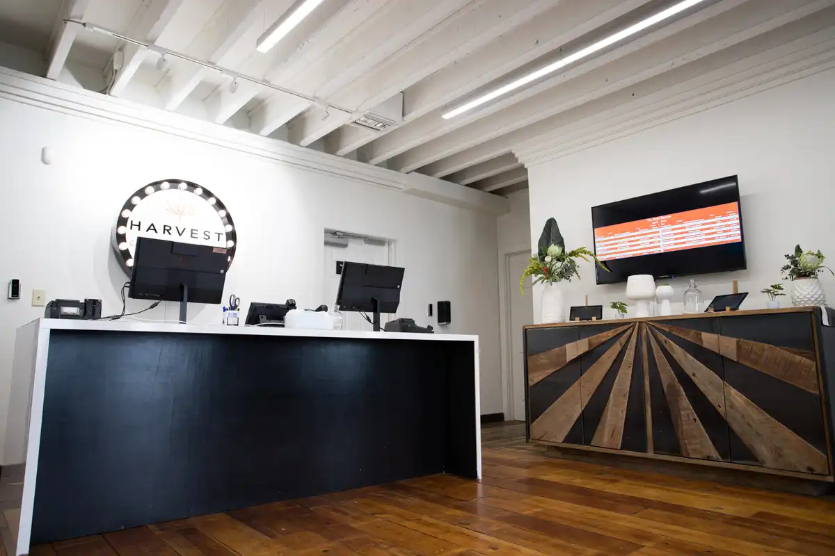 Harvest Cannabis lobby desk