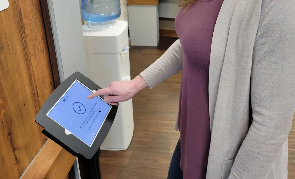 Check-in kiosk at North Kansas City Hospital