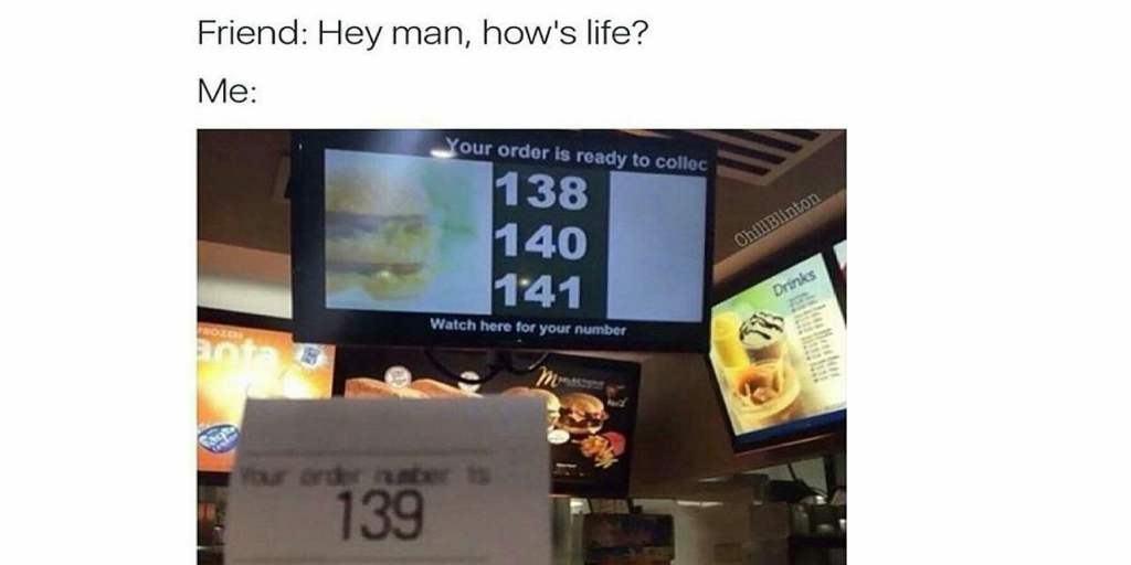 mcdonalds order ticket number