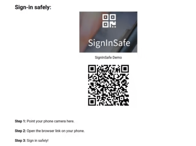 Signinsafe visitor management system