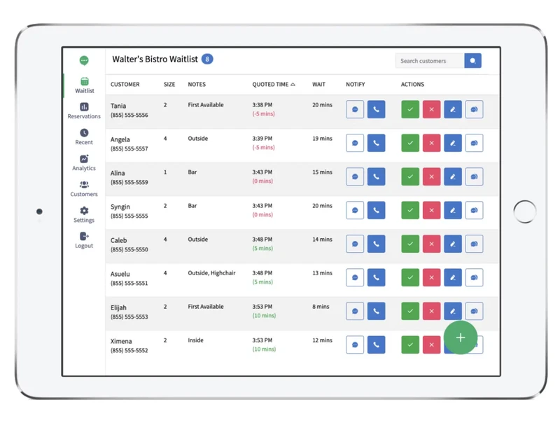 tablesready waitlist management software