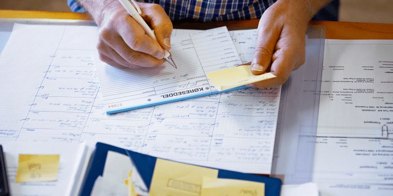 handwritten sign in sheet at hospital