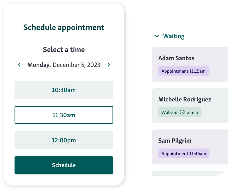 Customer simplified appointment management