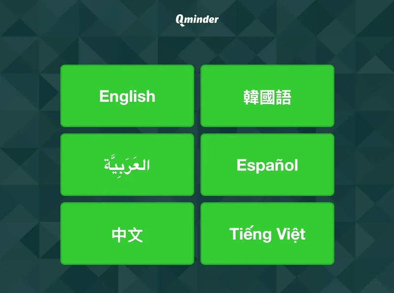 Language selection in Qminder