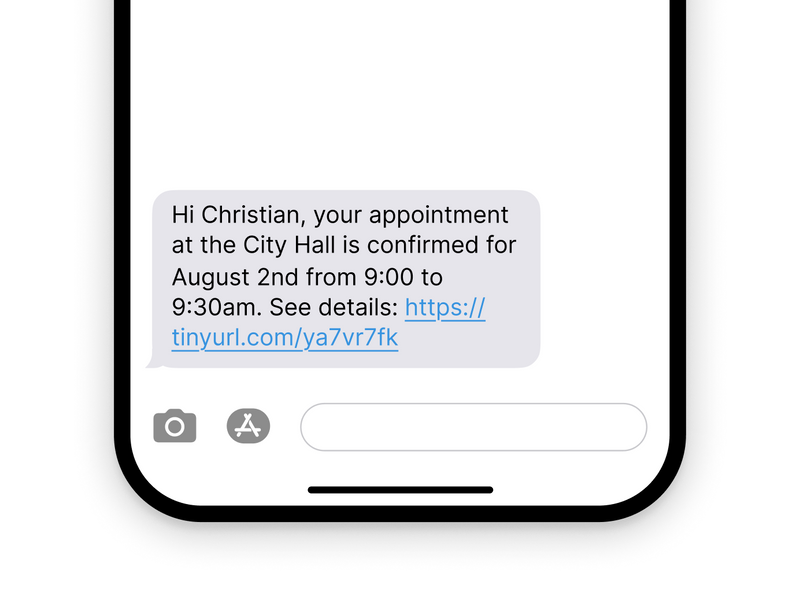 Qminder sends out automated reminder for scheduled appointment