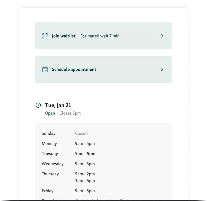 Remote sign-in allows your visitors to join waitlist