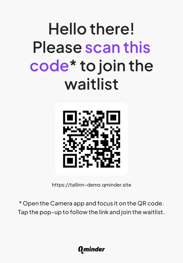 Customers can use QR code to check in remotely