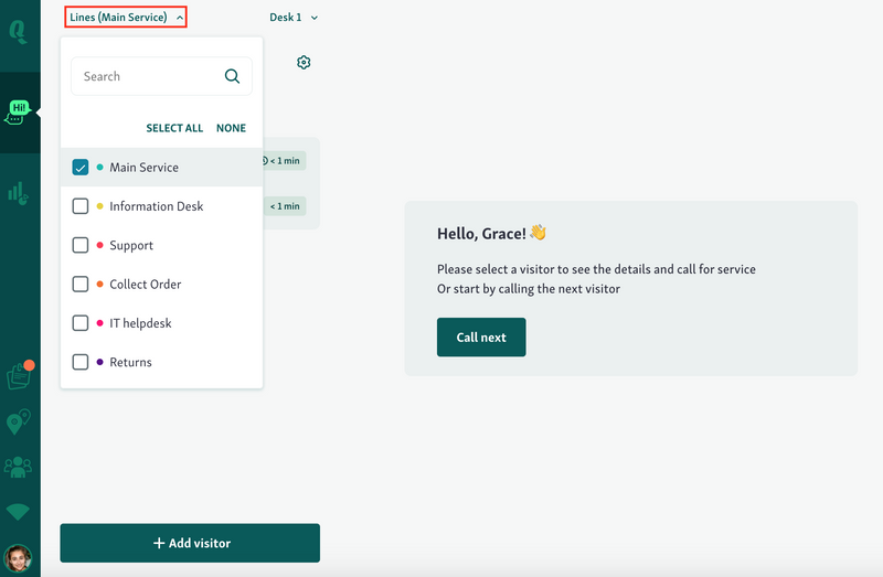 Allow staff to focus on the queue they are serving