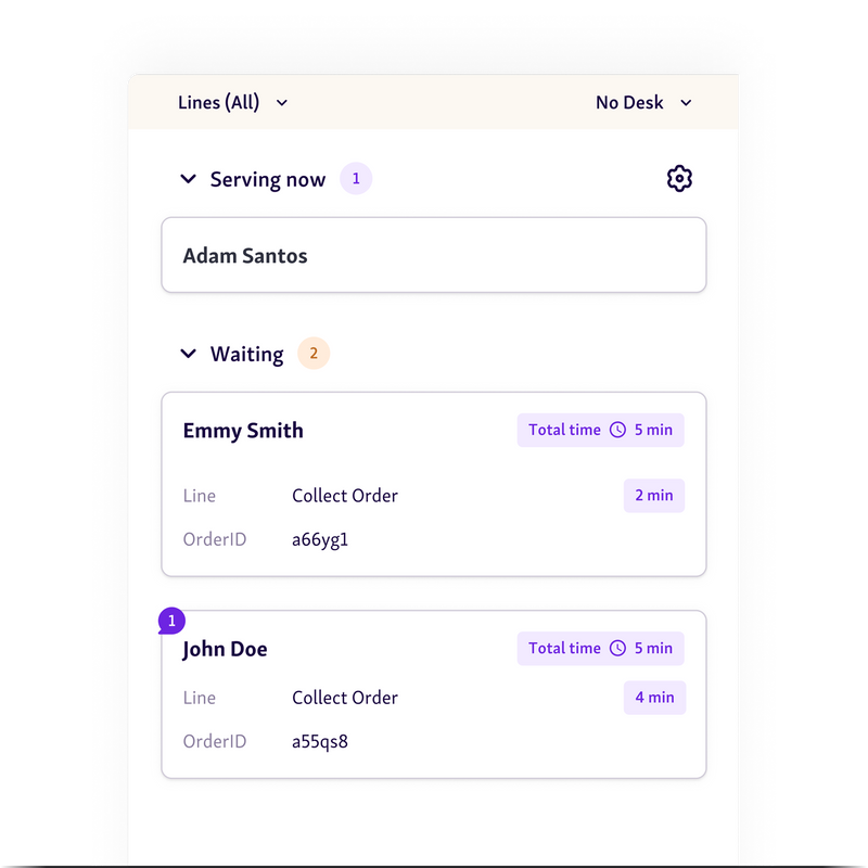 Set up virtual queue