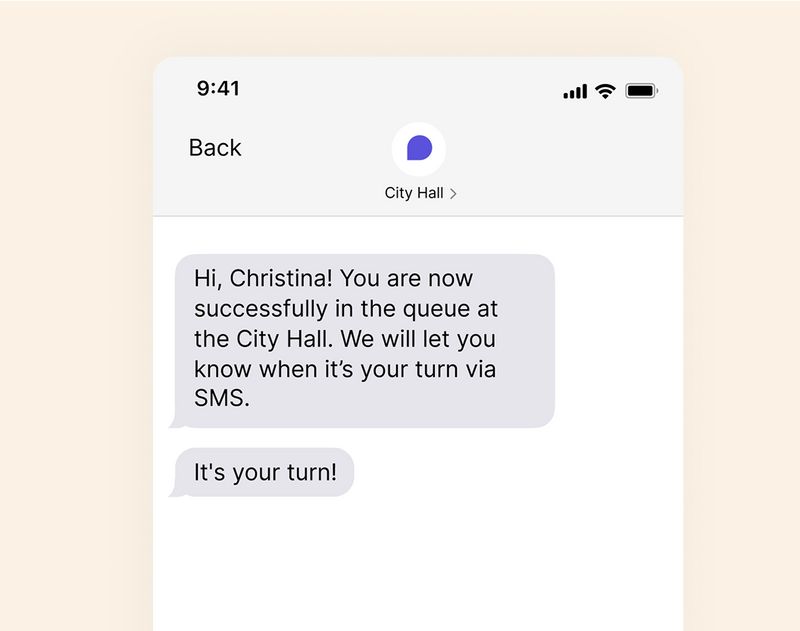2-way communication allows to keep visitor updated on their visit status