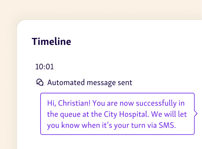 Customers get automated message with SMS notifications