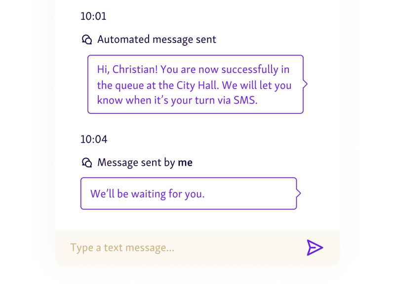 Send automated messages to customers