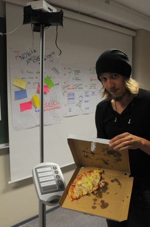 Qminder runs on
pizza