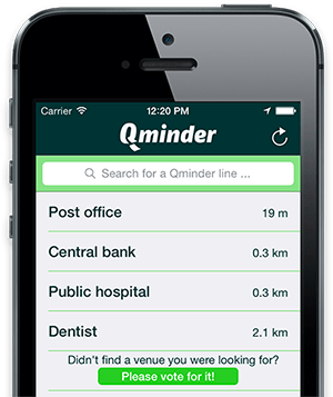 Qminder iOS7 line-up app