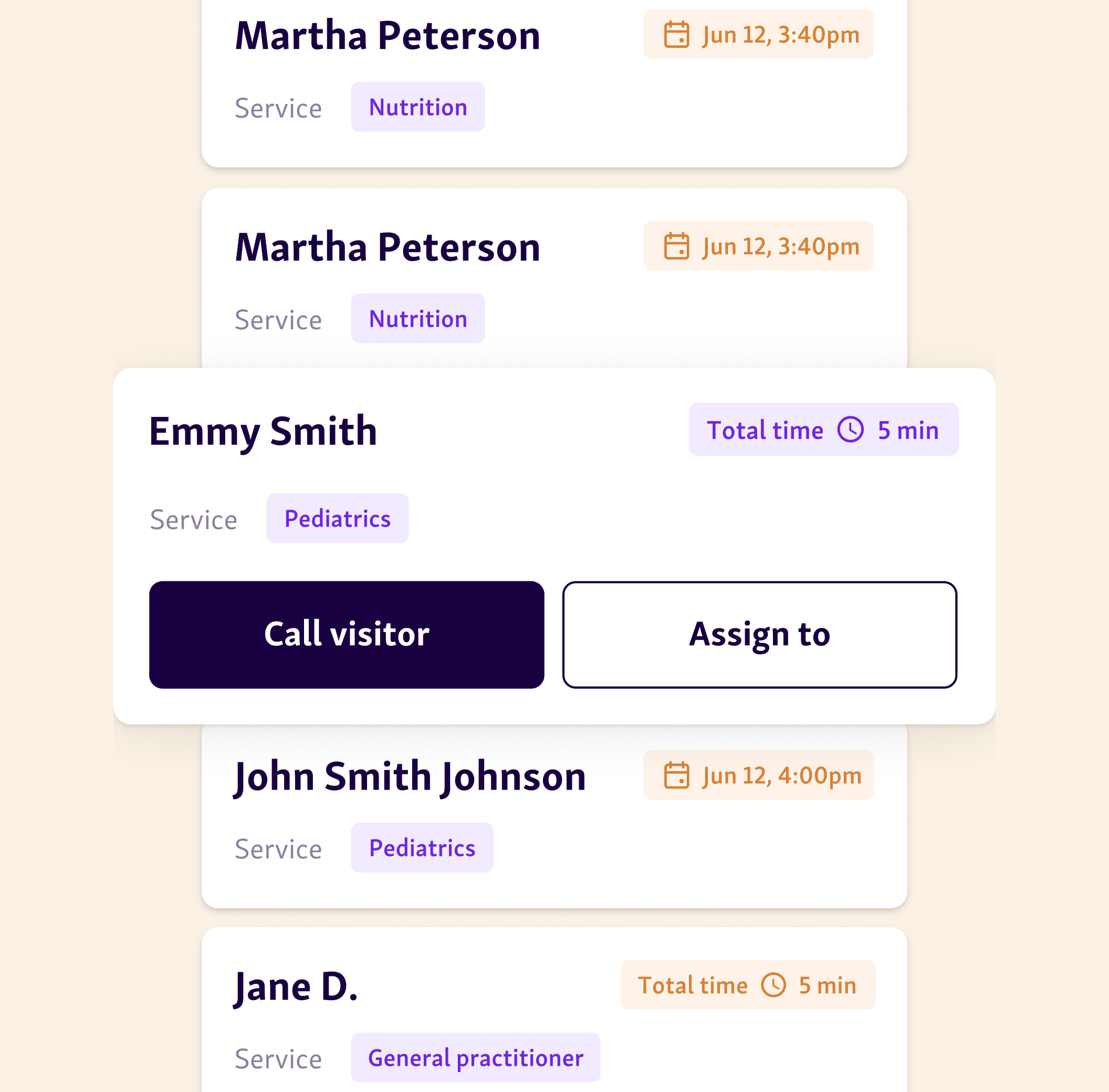 User-friendly interface in Qminder to manage queue