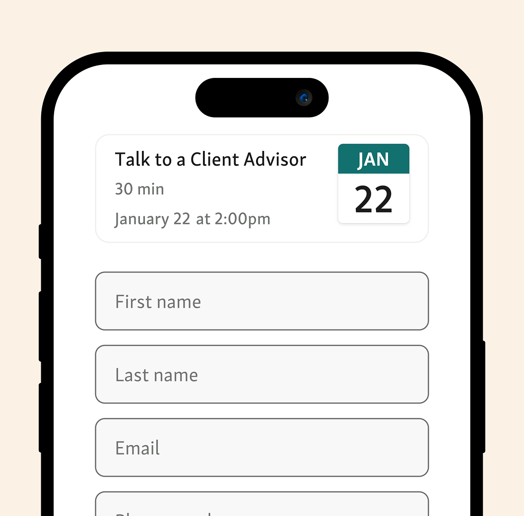 Mobile check-in screen in Qminder